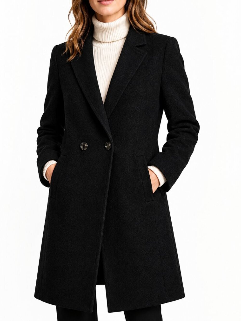 J. Crew Daphne Topcoat Italian Boiled Wool Black Coat